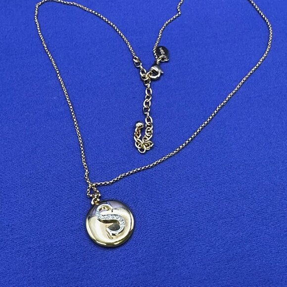 Joan Rivers Initial “S” Gold-Tone and Crystal Pendant Necklace - Picture 2 of 8